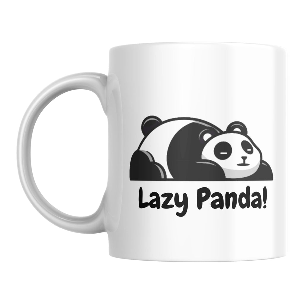 SUBLIX Lazy Panda Coffee Mug | 11 oz Ceramic Coffee Cup with Funny Panda Design | Cute Animal Lover Gift | for Tea, Hot Chocolate, Office, and Home Use | Microwave & Dishwasher Safe